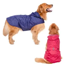 2016 Nouvelle Arrivée Grand Chien Imperméable Super Imperméable À Capuche Veste De Pluie Réfléchissante Pet Vêtements Golden Retriever Labrador 3XL-5XL