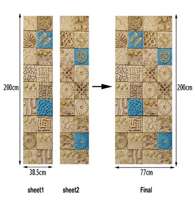 3D дверной стикер s Bohemia Florals ПВХ самоклеющиеся украшения дома 3D стикер на стену для дверей обои для гостиной спальни - Цвет: 5