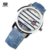 New Famous Brand Stripe Star Casual Quartz Watch Women Jean Fabric Lether Strap Dress Watches Relogio Feminino Clock Ladies Hour ► Photo 1/6