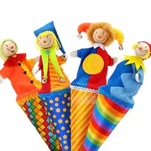 Детские игрушки милый клоун всплывающие куклы, 23 см деревянная телескопическая палка кукла, Дети подарки на день рождения, плюшевые куклы игрушки для младенцев