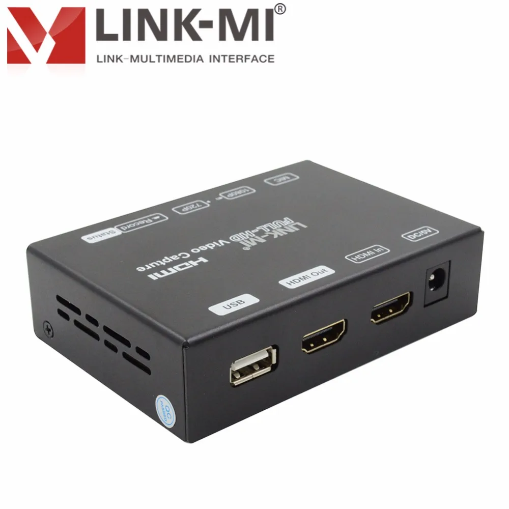 LINK-MI LM-HDVC01 Full HD видео захват игры H.264 кодировщик HDMI HD видеозахвата USB2.0 1080p@ 60 Гц Поддержка формата NTFS/FAT32