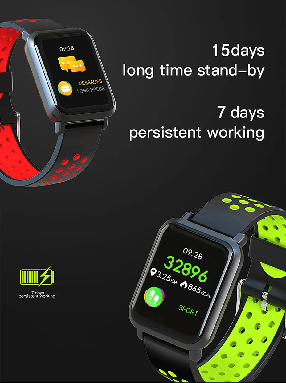 COLMI Smart Watch Men Tempered glass Fitness Tracker Blood pressure IP68 Waterproof Activity Tracker Women Smartwatch 6
