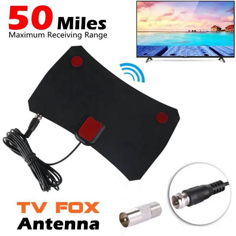 50 Miles Digital Indoor TV Fox Antenna Receiver Analog TVFox Antena