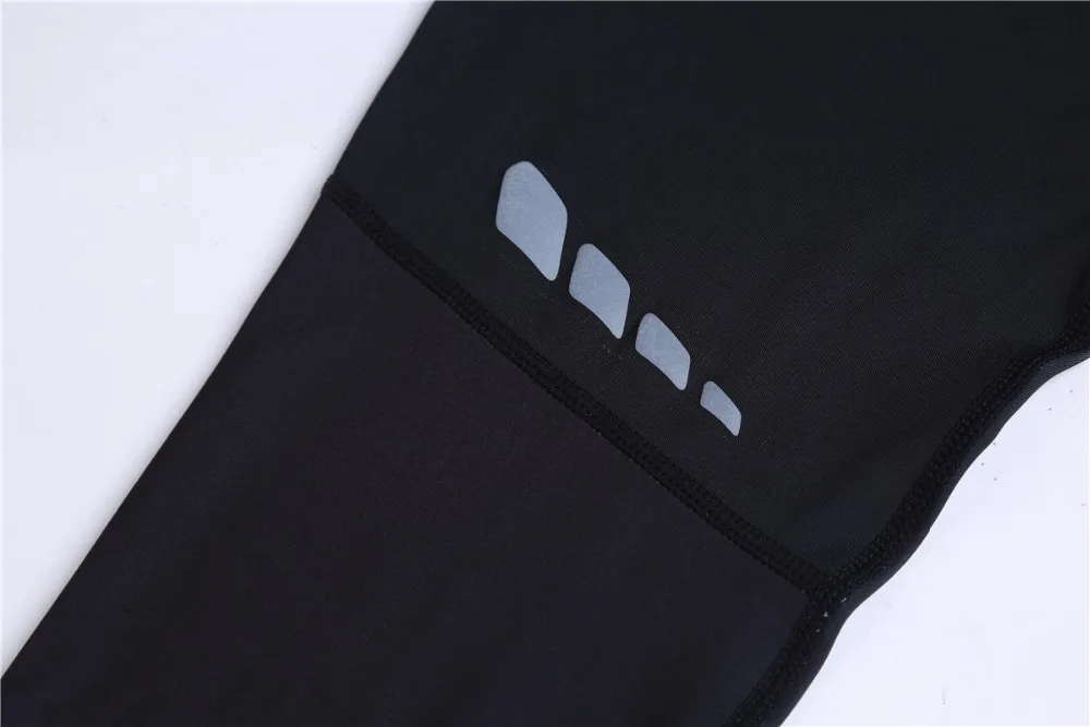 Leggings homme noir rouge ou gris, meggings bicolore réfléchissant yoga gym, détail de la zone réfléchissante