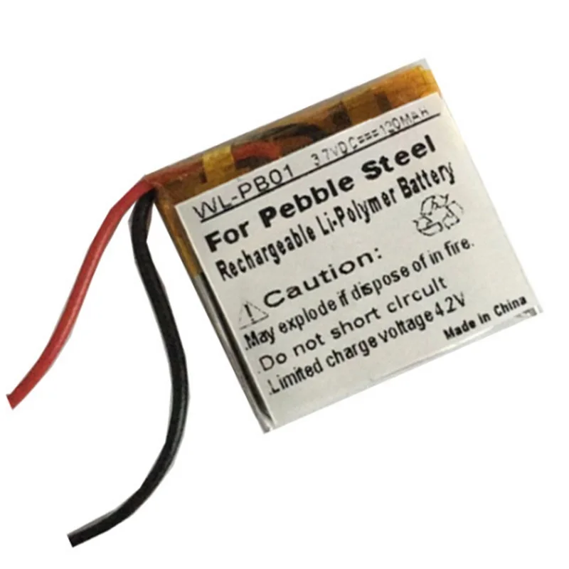 

Battery for Pebble Steel Watch New Li Polymer Rechargeable Accumulator Pack Replacement 3.7V 120mAh P140116 +Track Code