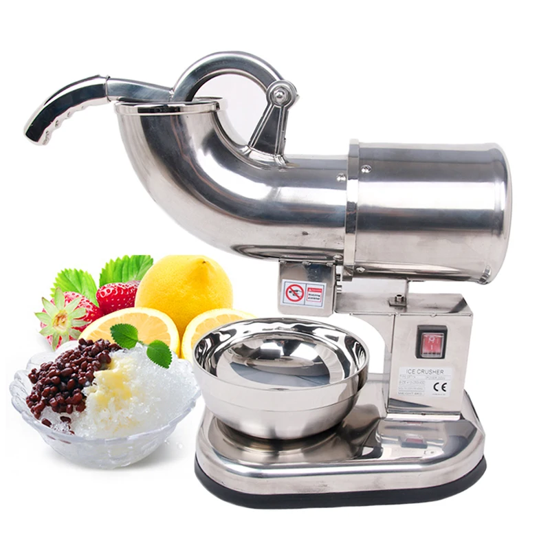 Commercial Ice Crusher Smoothie Machine Ice Flake Machine  Stainless Steel Ice Machine Fruit Slushy Maker For Cocktails Bar