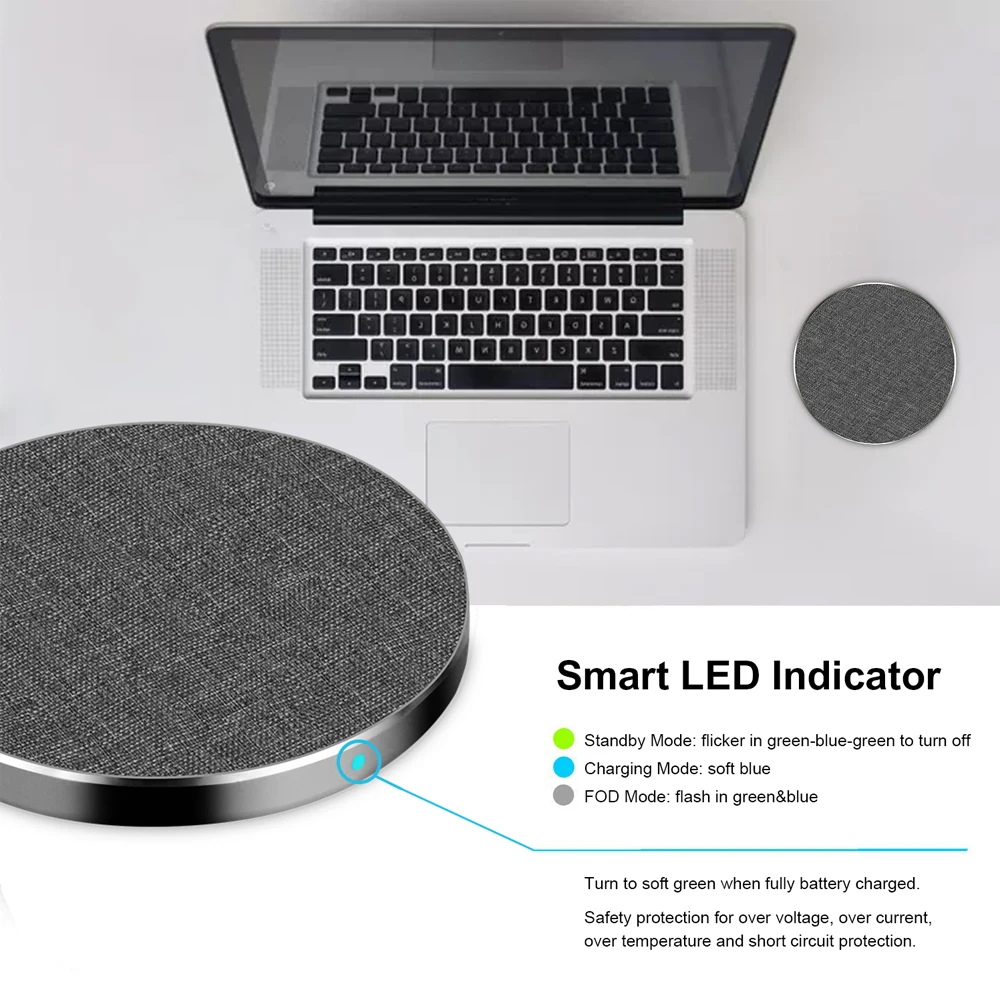 PORTEFEUILLE for Samsung qi wireless charger fast for xiaomi qi wireless charger pad chargeur induction for iphone 8 plus XS XR (1)