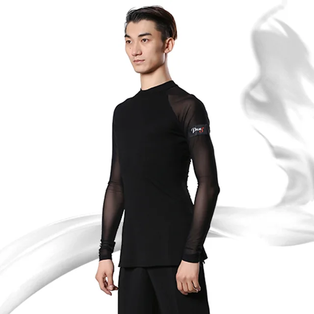 Preciosa Camisa negra de manga larga para bailar samba - Imagen 2