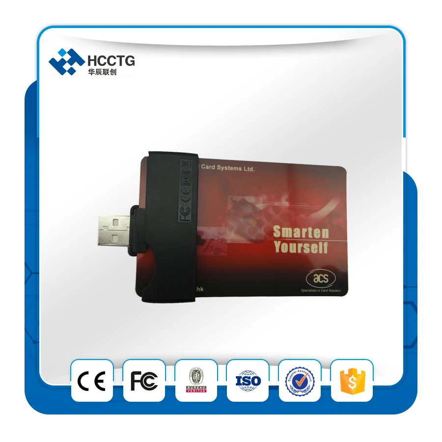 Portable Mini Smart Card USB Reader CAC Common Access Card ...