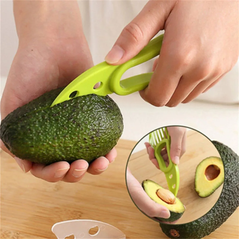 

3-in-1 Avocado Slicer Fruit Butter Peeler Fruit Cutter Pulp Separator Kitchen Helper Accessories Gadgets Cooking Tools