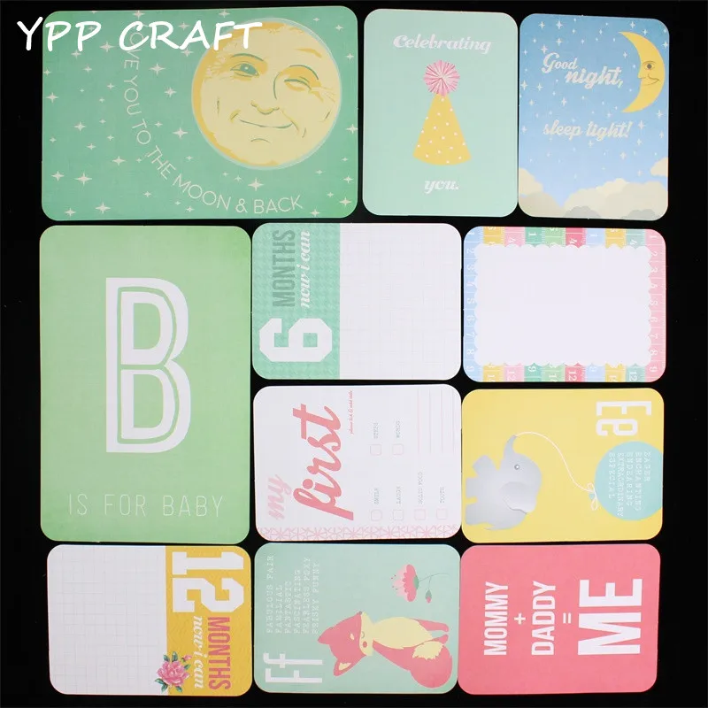 

YPP CRAFT 40pcs Double-side Printed Cardstock Die Cuts for Scrapbooking Happy Planner/Card Making/Journaling Project DIY