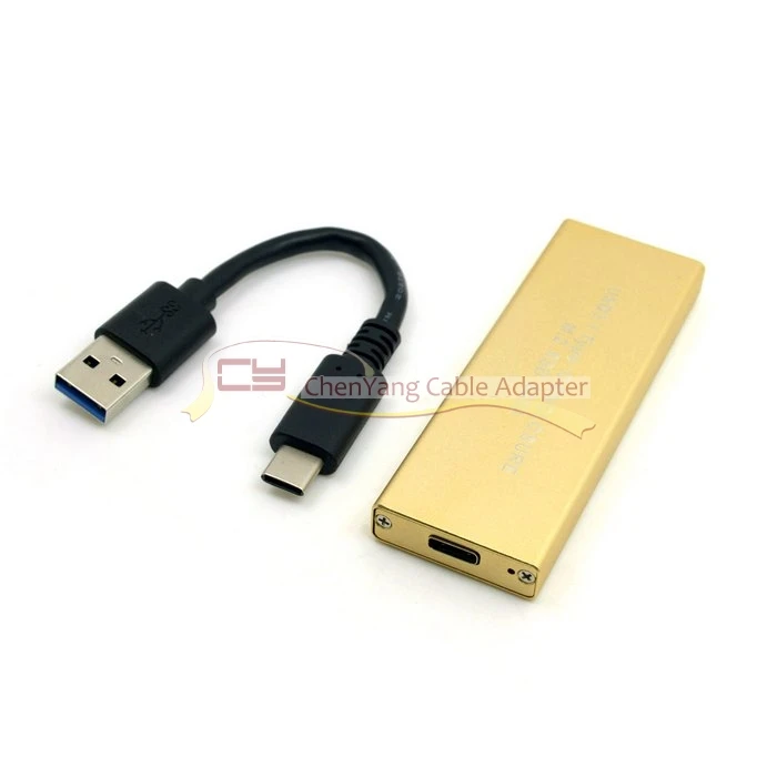 Chenyang золото USB-C USB 3,1 Тип C M.2 NGFF PCI-E 2 Lane SSD корпус для E431 E531 X240 Y410P Y510P
