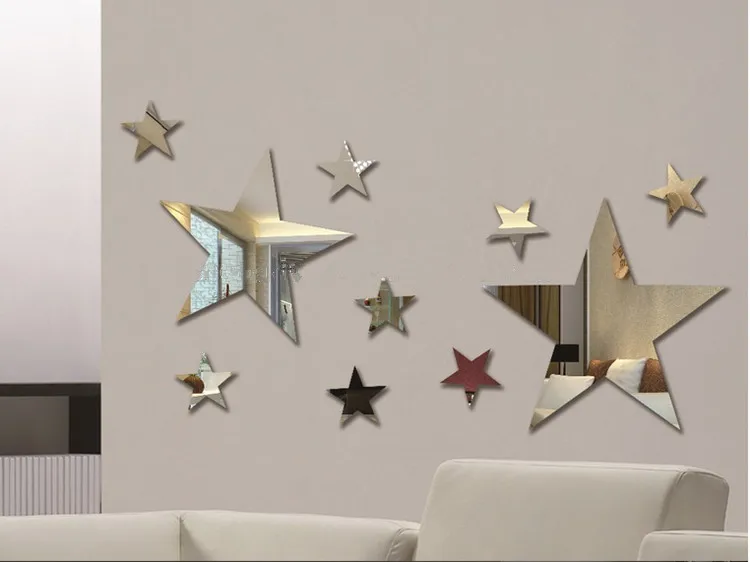 DIY Creative Kids Room Wall Mirror Stickers Raindrops Stickers Decor YI