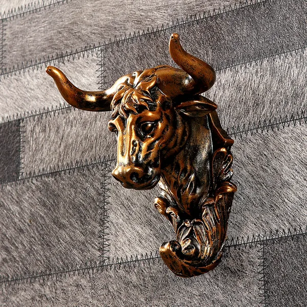 Animal Head Keys Clothes  Caps  Hooks  Wall Creative Hooks Retro Home Door Decorative Hanging  Deer Head Decorative Personality