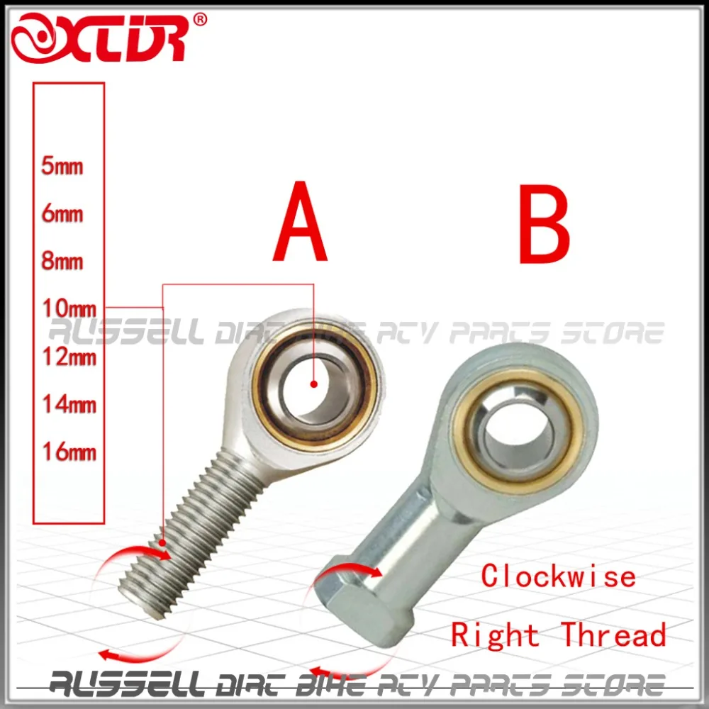 

Steering TrackRod Ball Tie Rod Turn hole U-Joint end For Go kart Clockwise direction Right Thread 6mm 8mm 10mm 12mm 14mm 16mm
