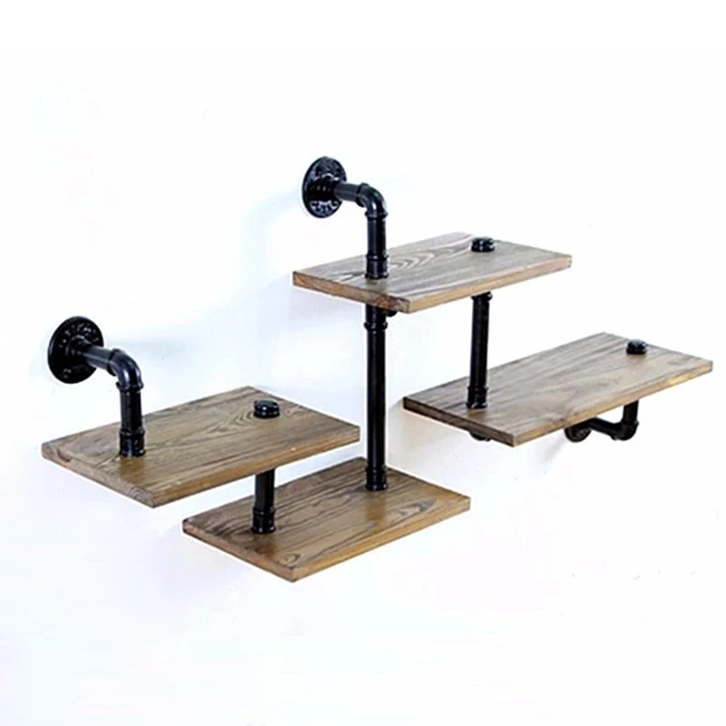 1pc industrial pipe bathroom shelf metal wall mounted living room book shelf decorative wall wood shelf kitchen bookcase z29 - Wall Mounted Kitchen Shelf 1pc industrial pipe bathroom shelf metal wall mounted living room book shelf decorative wall wood shelf kitchen bookcase z29 - Wall Mounted Kitchen Shelf