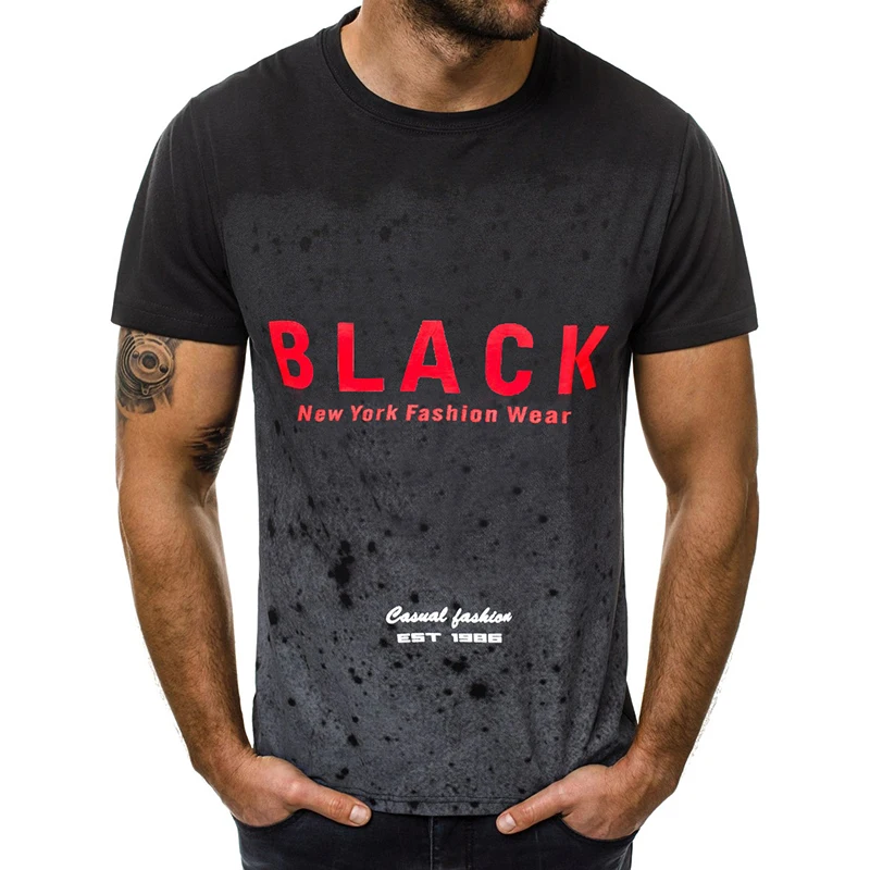 

2019 Summer New Slim Fit T Shirt Men Tops Tees Casual Male t-shirt Short Sleeves Print Muscle Man tshirt Fitness russian