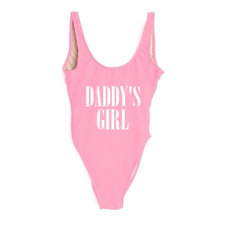 Daddys Girl cute bodysuit women one piece suit high cut jumpsuit backless swimwear beachwear summer monokini jumpsuit