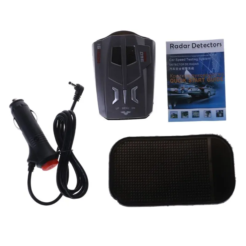 V9 Car Trucker Speed 360 Degrees Vehicle Radar Detector Voice Alert Warning 16 Band Auto LED Display English / Russian - Цена: 994,63 руб.