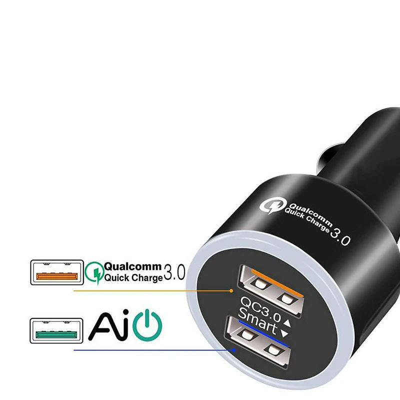 Автомобильное зарядное устройство с двумя Usb портами QC 3 0|Зажигалка| |