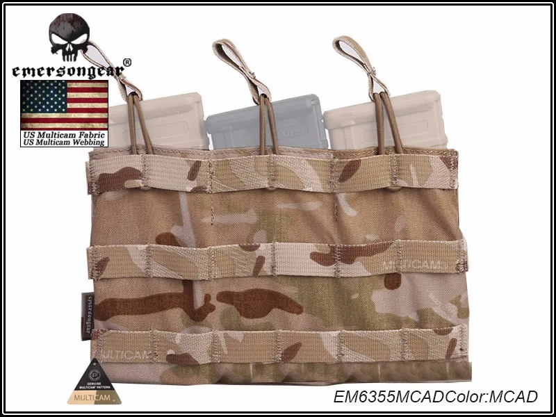 Emersongear Трехместный Open Top подсумок охоты Airsoftsports военный Пейнтбол подсумок мультикам засушливых EM6355MCAD