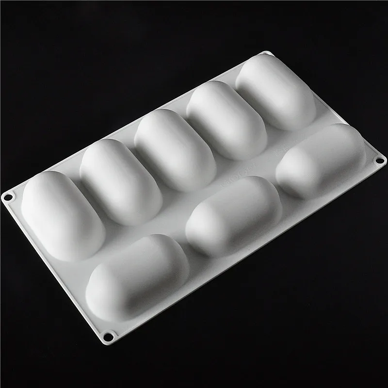 8 отверстий овальная форма подушки силиконовая форма для торта мусс 3D ручной работы Кекс желе Печенье Маффин мыло Производитель DIY Инструменты для выпечки
