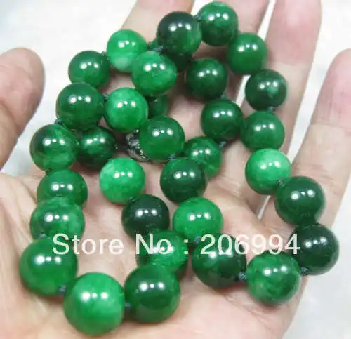 Whole Factory Price Nature Green Stone Jadeite 12mm Beads Whole Factory Price Nature Green Stone Jadeite 12mm Beads Necklace 18inch Fashion Jewelry
