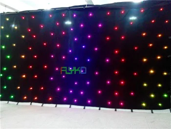 

3x6m Hot selling china led star curtains cheap sheer black curtains,made in china indoor curve led star curtain free shipping