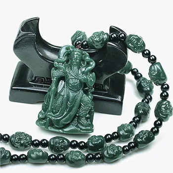 

Militantly proclaim hetian jade guan gong pendant 18 arhats necklaces wu mammon duke guan brand