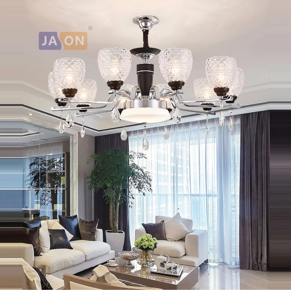 

led e14 Modern Iron Glass Crystal Black Chrome Chandelier Lighting Lustre Suspension Luminaire Lampen For Bedroom