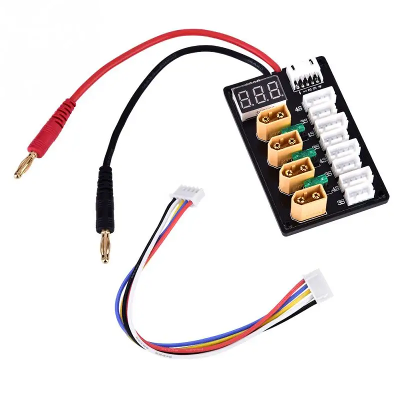 New 3S 4S LiPo Batteries Parallel Charging Board XT60 Banana Plug B6 Charger Remote Control Accessories Hot Sale RC Models Parts - Цвет: as picture