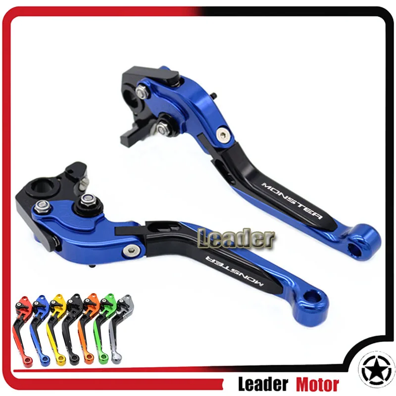 

For DUCATI 400 Monster 620 Monster 1620 MTS 695 Monster ST4S 748 900SS Motorcycle Folding Extendable Brake Clutch Levers Blue