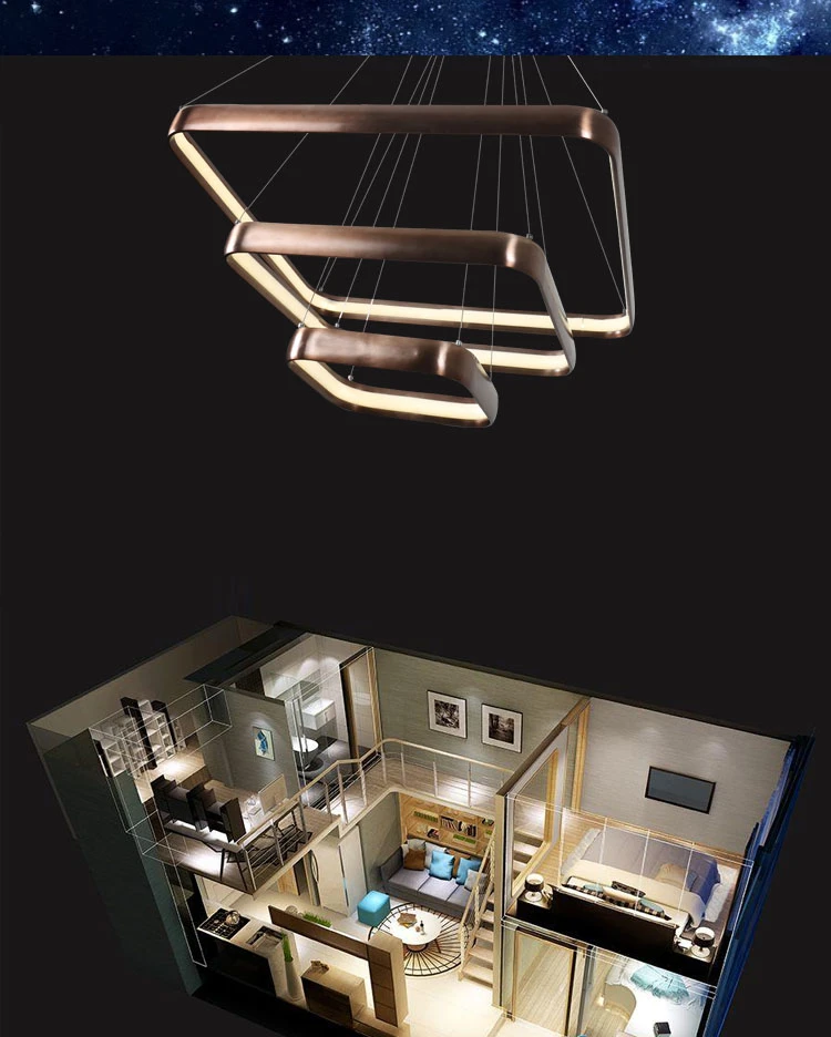square ring Pendant lamp 12