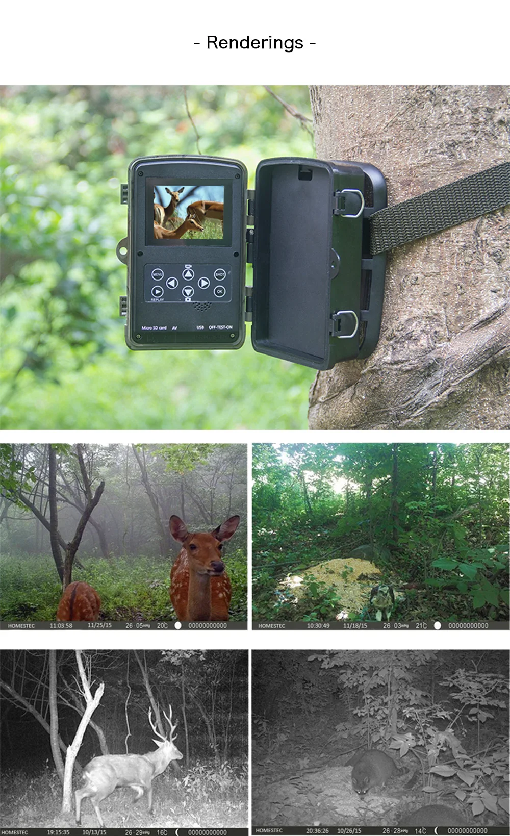 16mp HD Hunting Camera Scouting Infrared Trail Camera Security Camera for Animal Hunting Photo Traps Wild Camera (7)