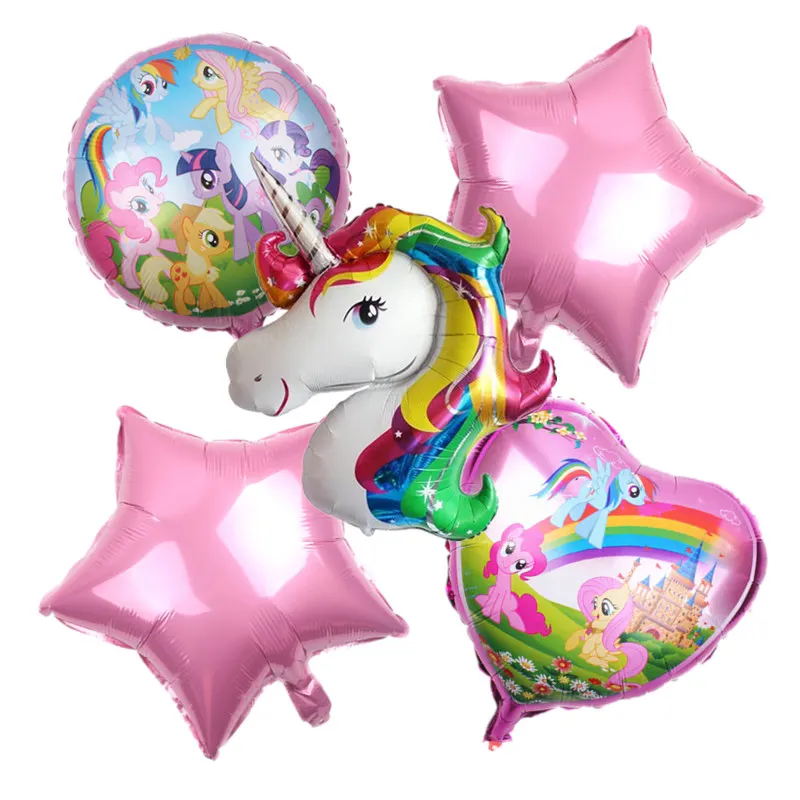 GOGO PAITY 5 шт./лот Единорог Пони алюминиевый шар Детский праздник день рождения вечеринка украшения воздушный шар