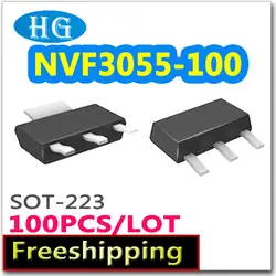 Smd NVF3055-100 100 шт./лот SOT223 N-канал 60 В 3A pdf внутри mosfet высокое качество новый оригинальный 3055 сот -223