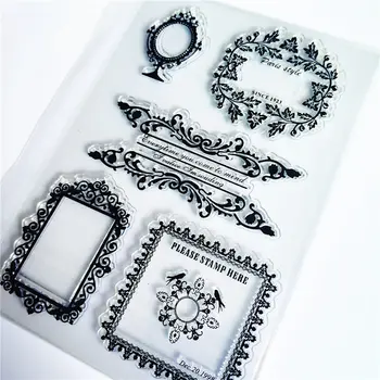 

PANFELOU The Lace box Transparent Clear Silicone Stamp/Seal for DIY scrapbooking/photo album Decorative clear stamp sheets