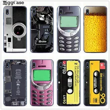 Vintage Cámara cinta grabadora Gameboy carcasa de estampado pintado para Samsung Galaxy M10 M20 M30 S10 S10e S9 S8 más A10 A20 A30 A50 A70 cubierta