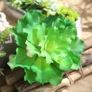 

3pcs/lot Realistic Fake Succulents Green PE Home Garden Artificial Succulent Plants Wall home party Decorative Diy Mini Stems