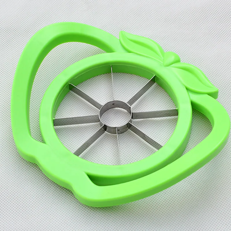 2pcs apple slicers 2colors apple shape fruit cut knife Convenient fruit tools Skidproof handle stainless steel pear cutter ZJ090