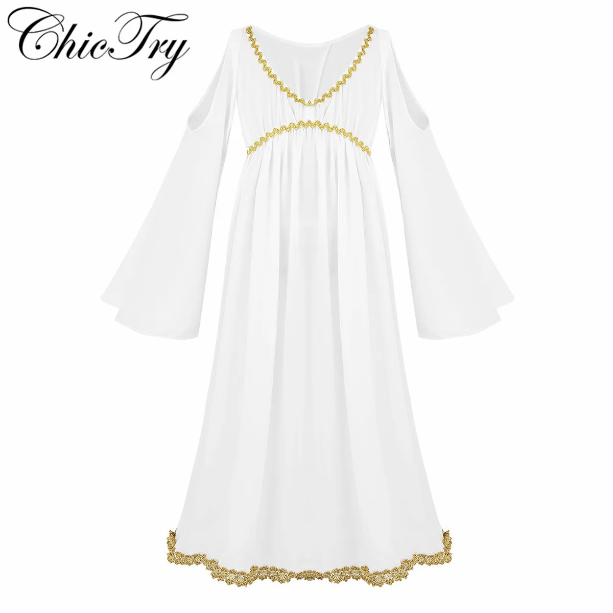

New Arrival Kids Girls Children Greek Goddess Halloween Costume Dress Up & Role Play Fairy Party Carnival Halloween Dance Dress