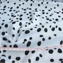 Черно-белый плюшевый принт в виде собачьих пятен, черный узор в горошек,, A831B