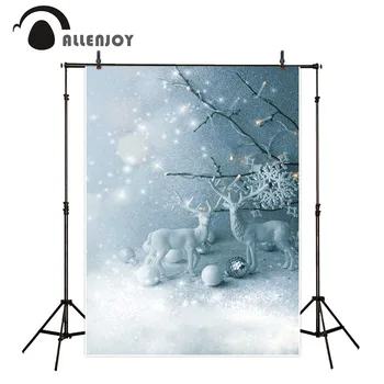 

Allenjoy photography background Snow Glitter elk pine tree branches Bokeh backdrop Photo background studio camera fotografica