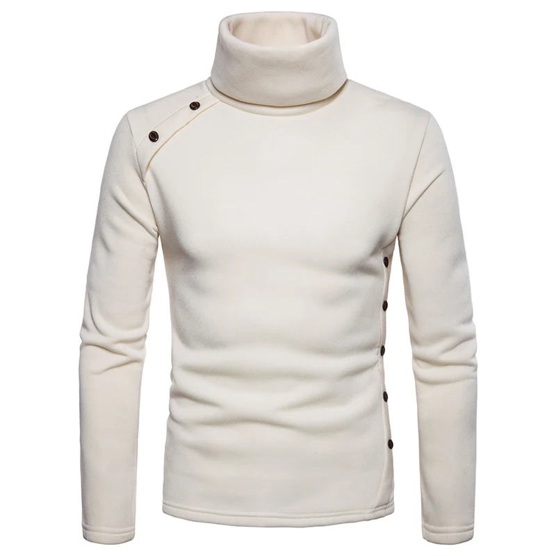 

New Casual Male spring Hoodies Sweatshirt pillow collar design Hoodie Tracksuit Sweat Coat buttons decoration EU/US large size