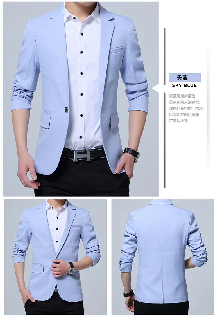 2021 New Fashion Spring and Autumn Casual Men Blazer Cotton Slim England Suit Blaser Masculino Male Jacket Blazer Men Size M-5XL