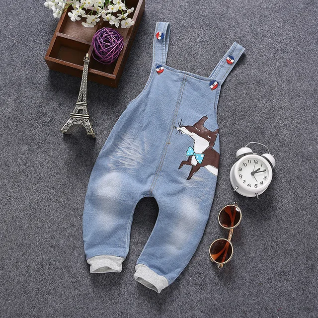 

Children's Overalls Toddler Denim Suspender Pants Jumpsuit for Girls Kids Clothes 2019 Autumn New Baby Boys and Girls Overalls