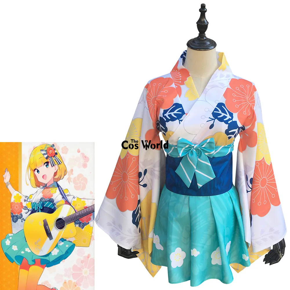 

Vocaloid Hatsune Miku Kagamine Rin Summer Kimono Yukata Dress Uniform Outfit Anime Cosplay Costumes