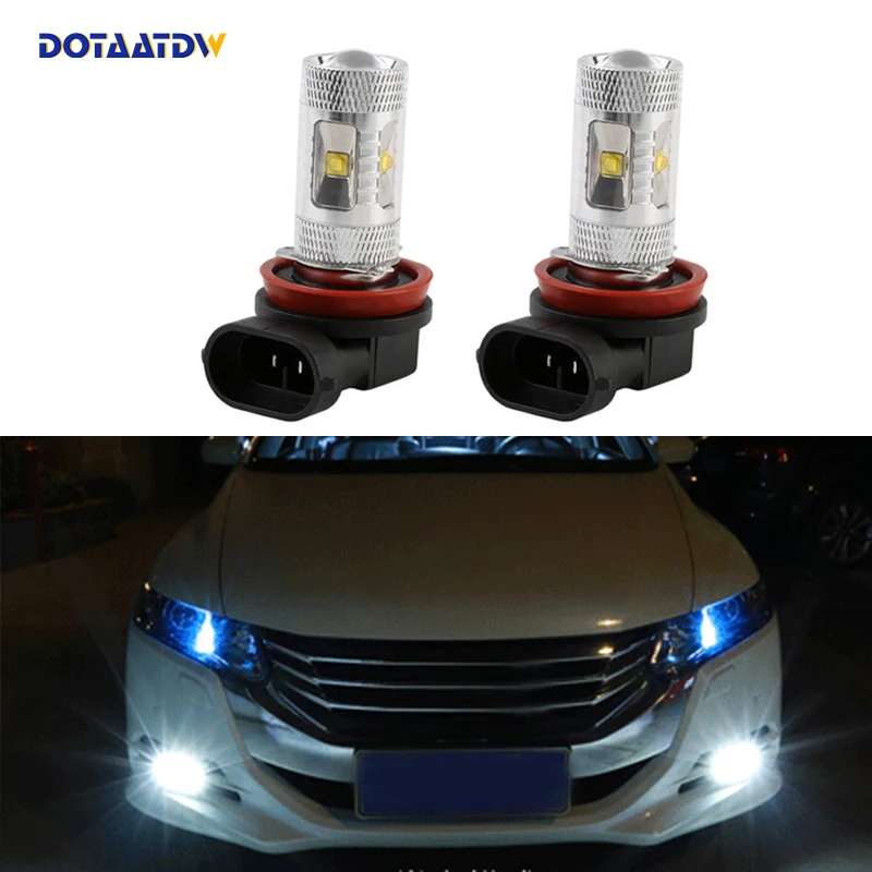 

DOTAATDW 2x H11 H8 LED Car Lights LED Bulbs DRL Fog Light Driving Lamp For Honda civic fit accord Crider crv