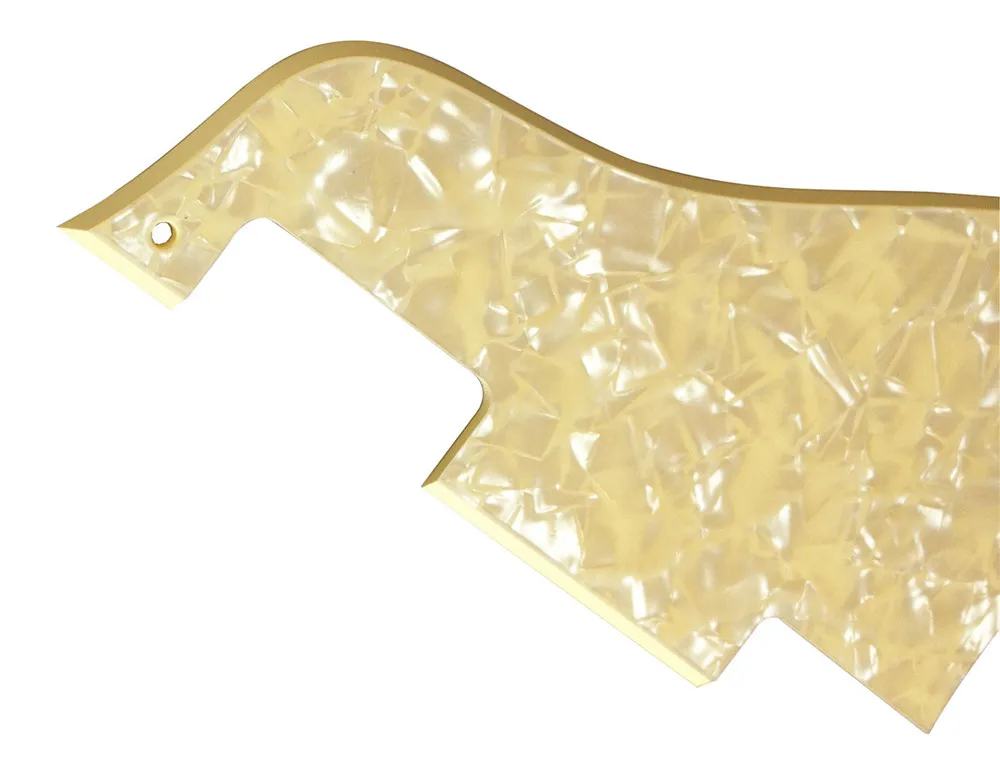 Pleroo Guitar Parts for ES 335 Jazz Archtop Guitar Pickguard Scratch Plate 2 Ply Cream Pearl