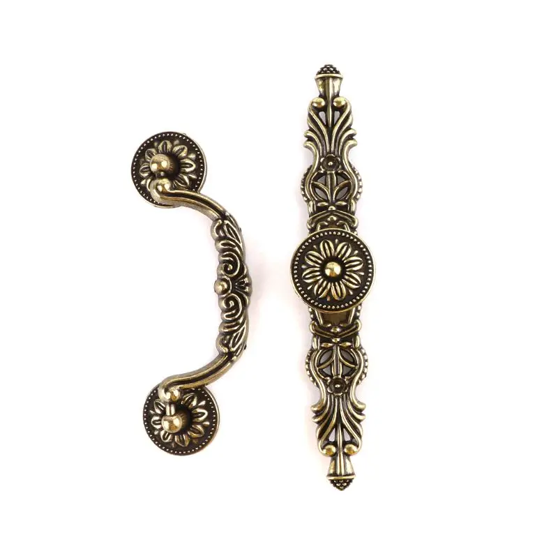 

Simple Antique Chinese Cabinet Door Handle Green Bronze Wardrobe Bookcase Shoe Cabinet Bedside Table Drawer Handle